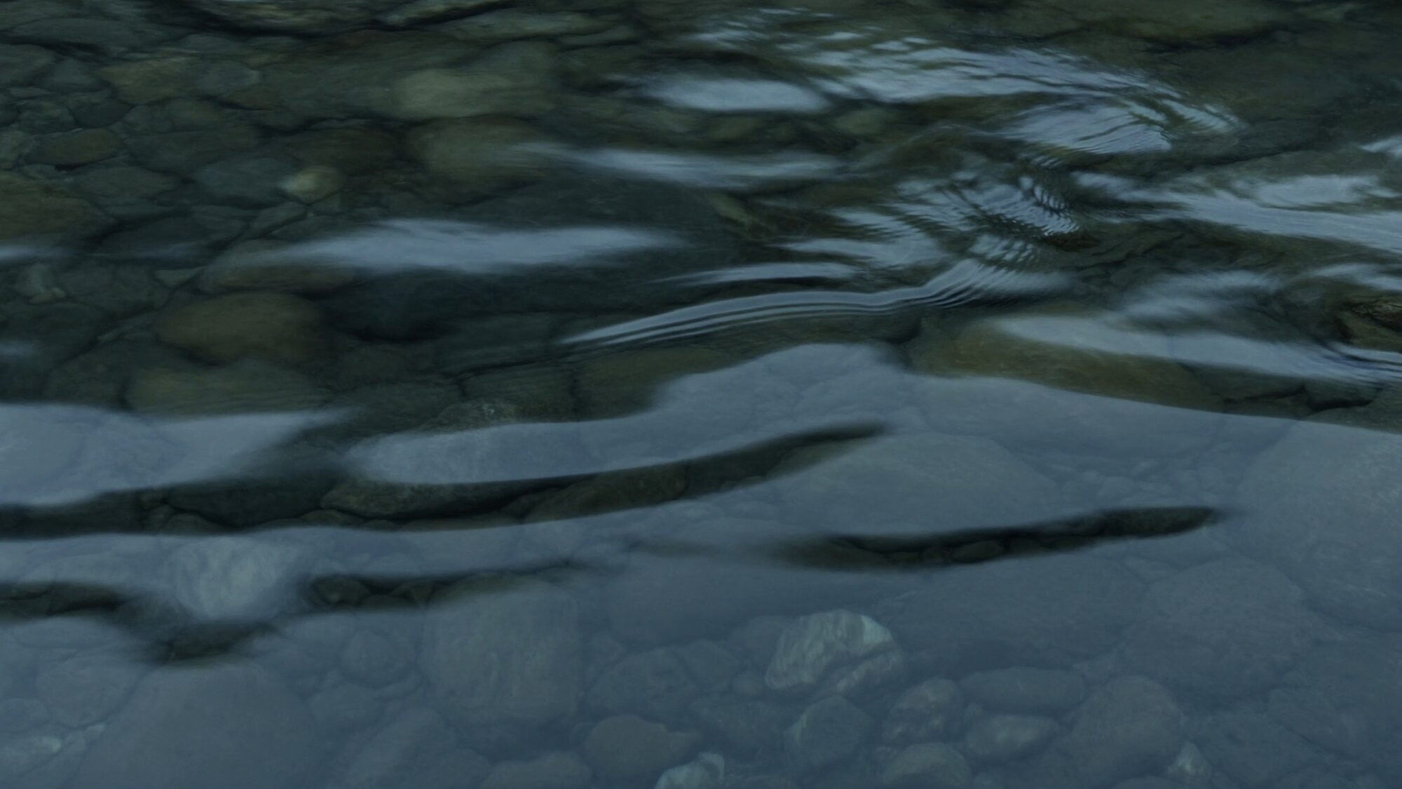 Moving water over river rock